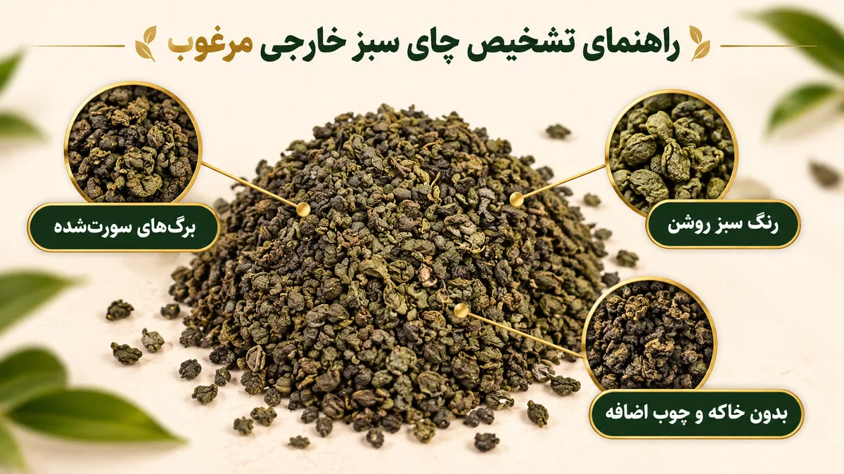 راهنمای تشخیص چای سبز خارجی مرغوب راهنمای تشخیص چای سبز خارجی مرغوب